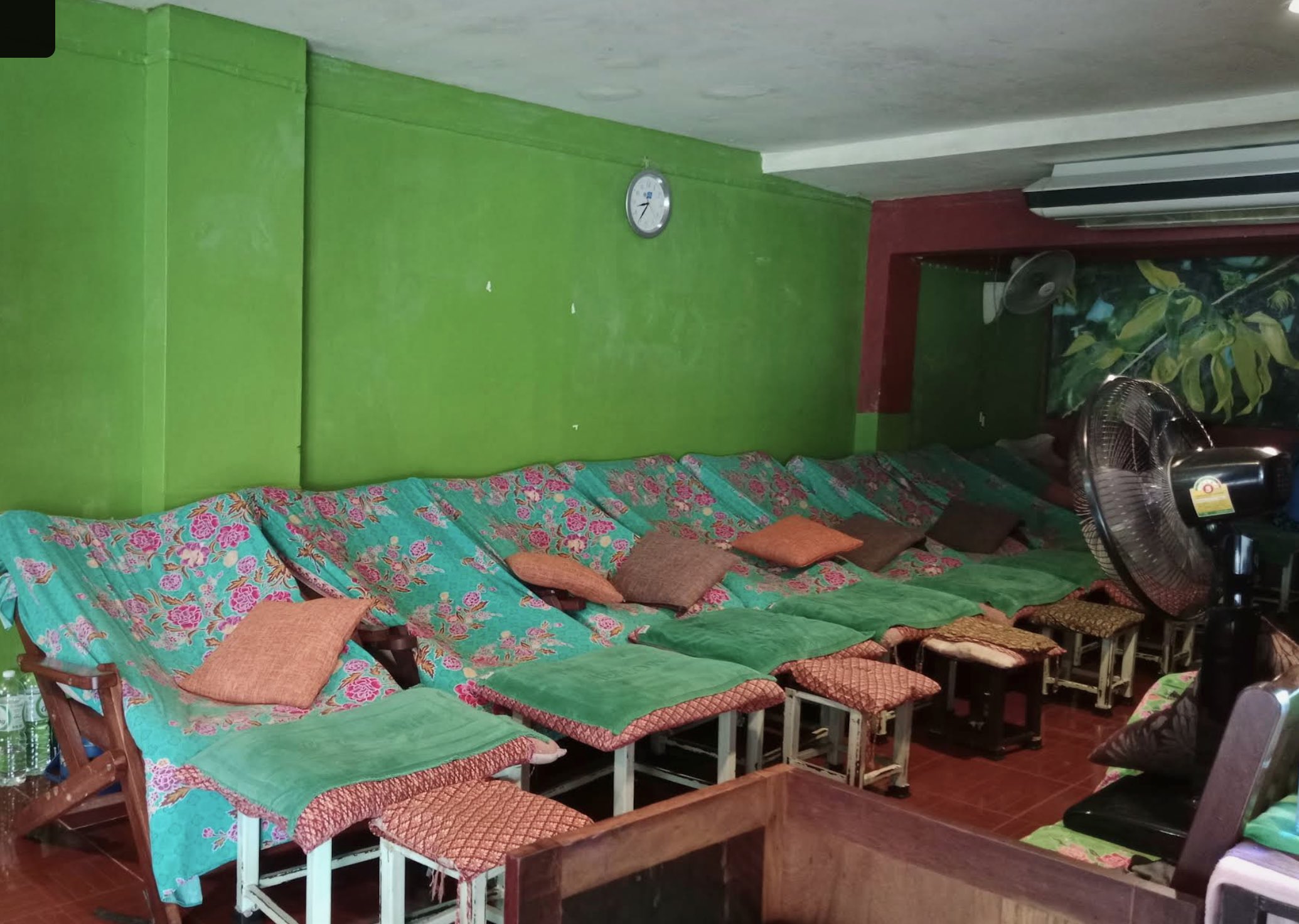 Row of reclining chairs at May Massage