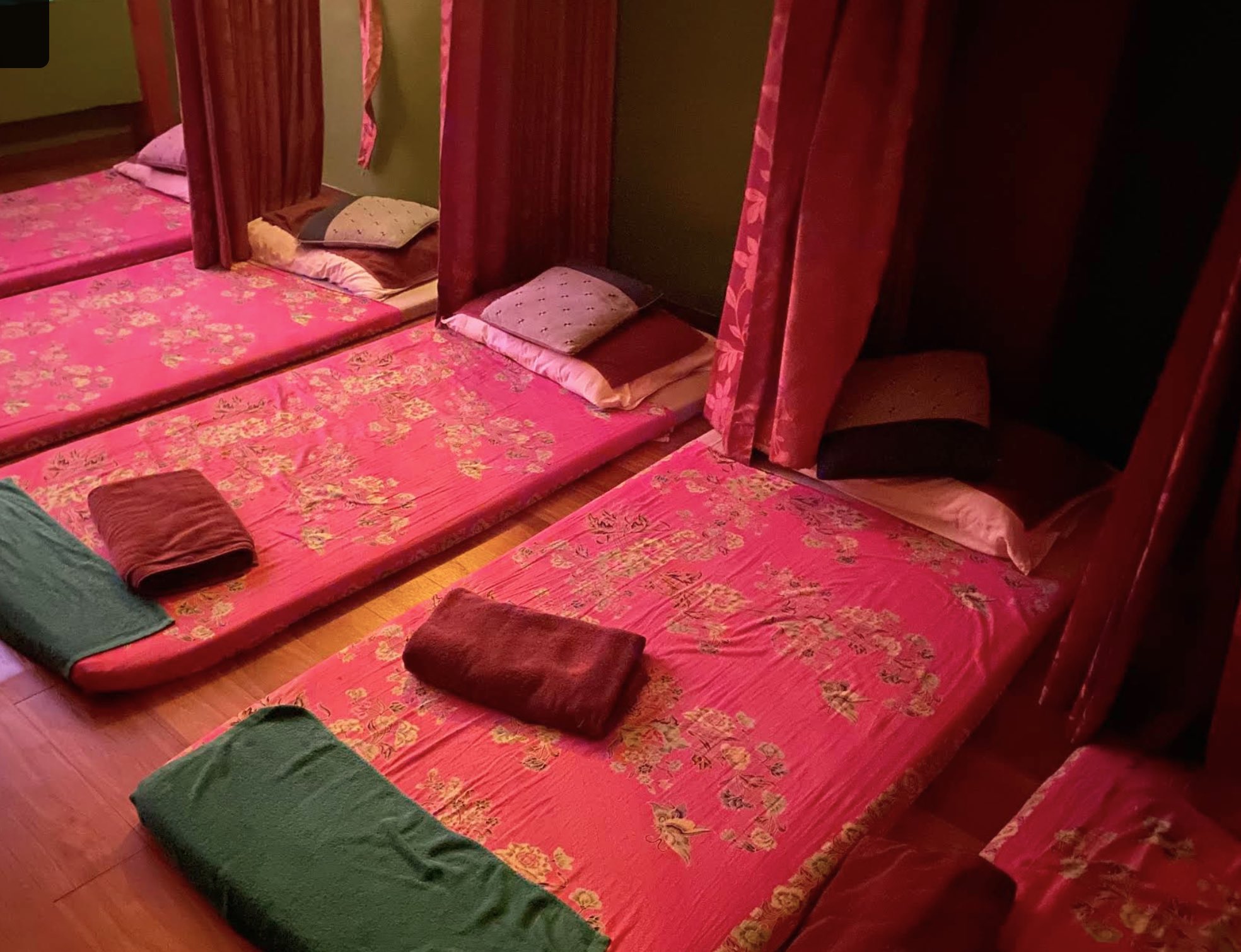 Treatment stations inside May Massage