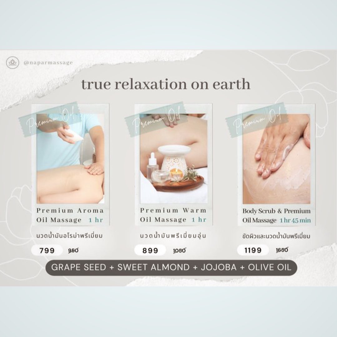 Premium Oil Promotion at NAPAR Massage